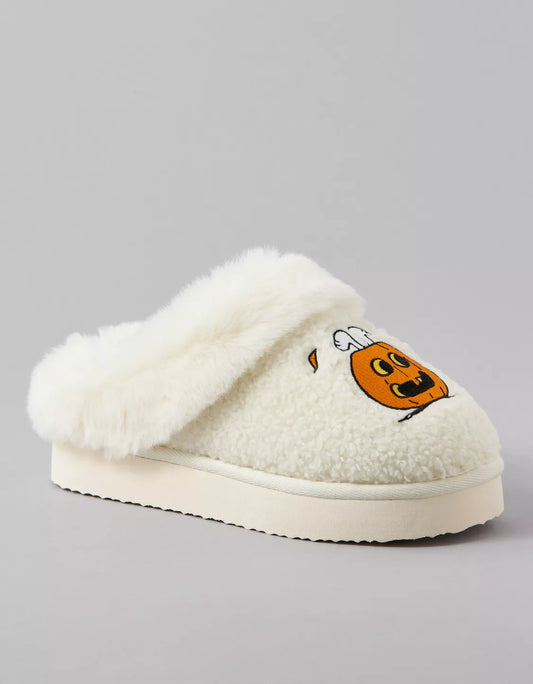 AE Snoopy Pumpkin Halloween Scuff Slipper