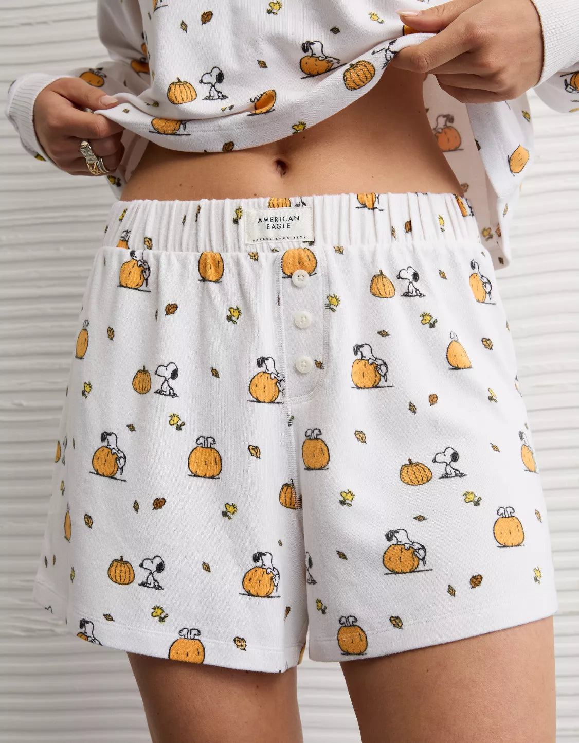 AE Luxe Plush Snoopy Halloween Pijama Set