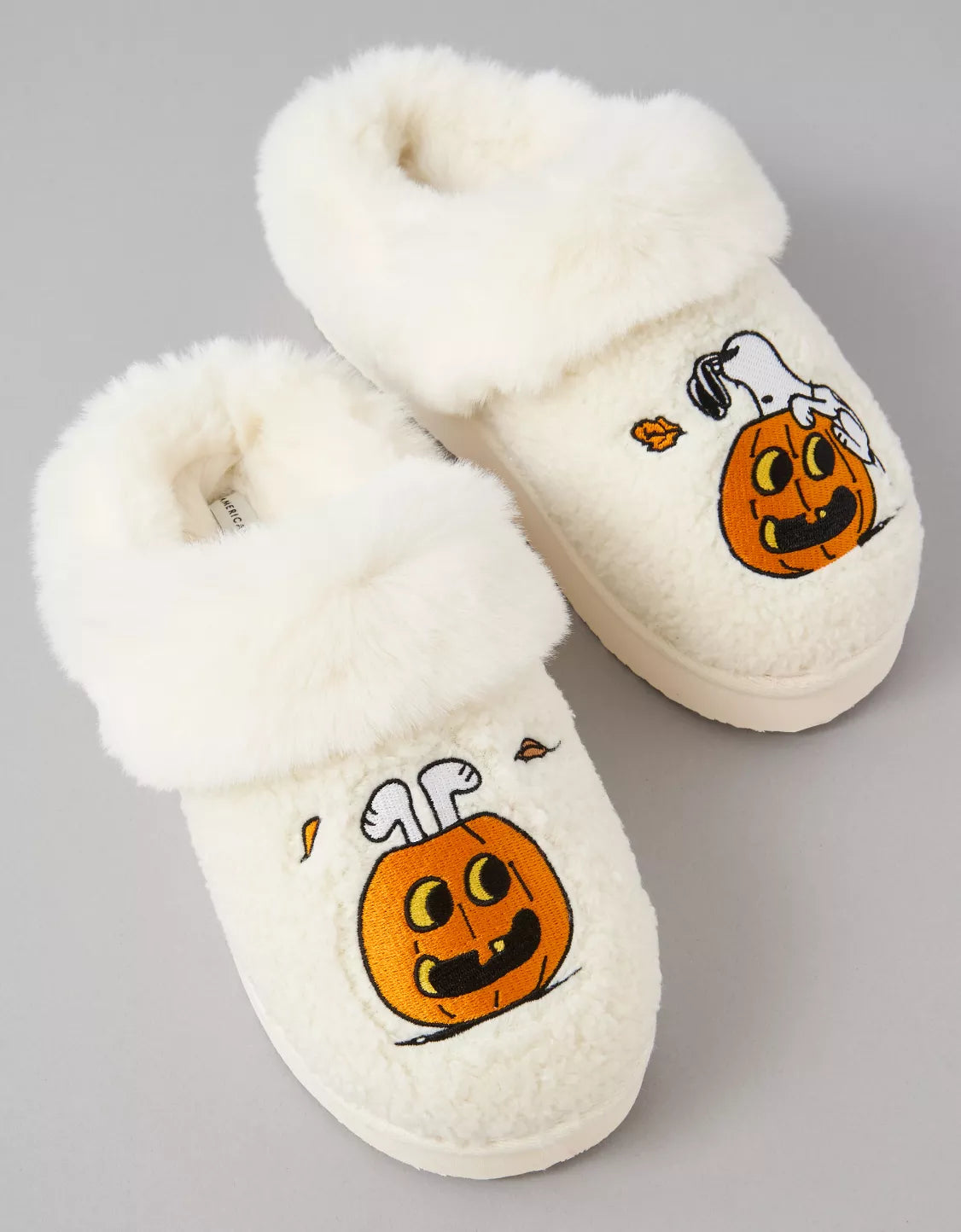AE Snoopy Pumpkin Halloween Scuff Slipper