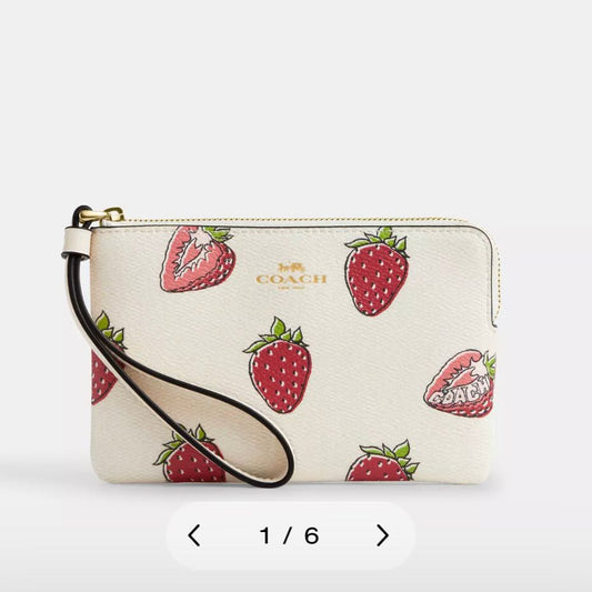 Coach Corner Zip Wristlet