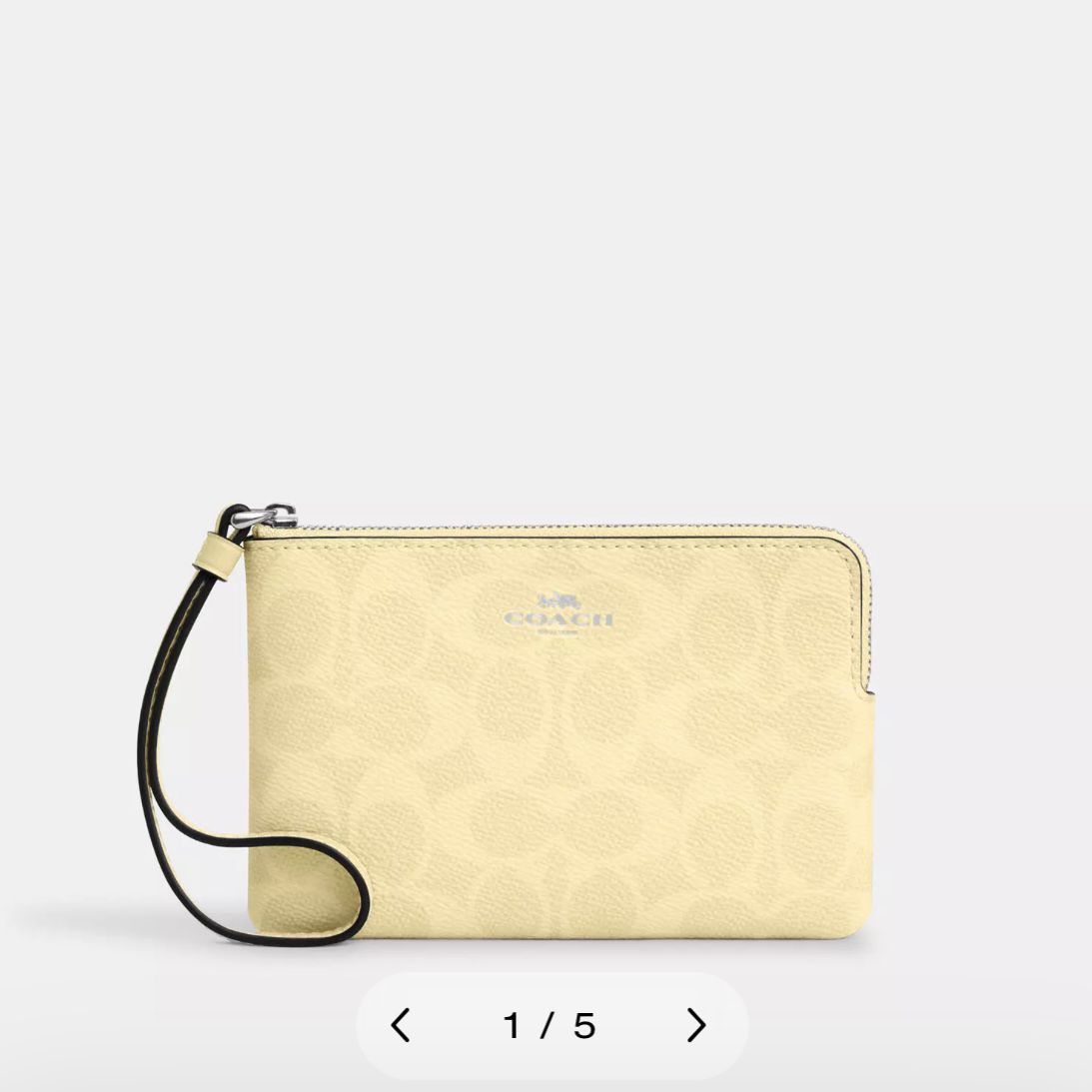 Coach Corner Zip Wristlet