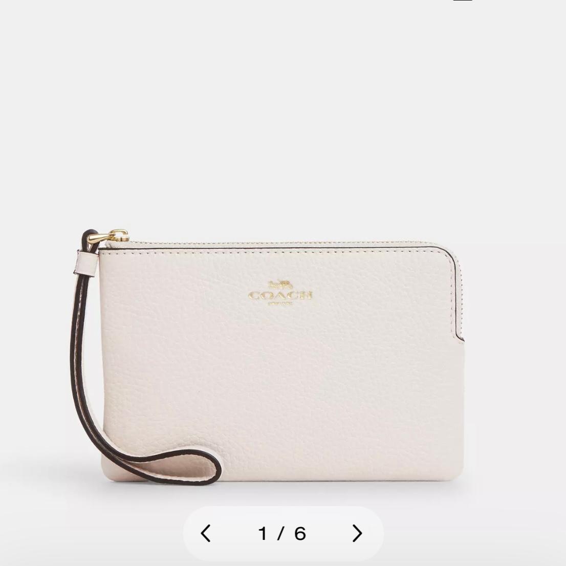 Coach Corner Zip Wristlet