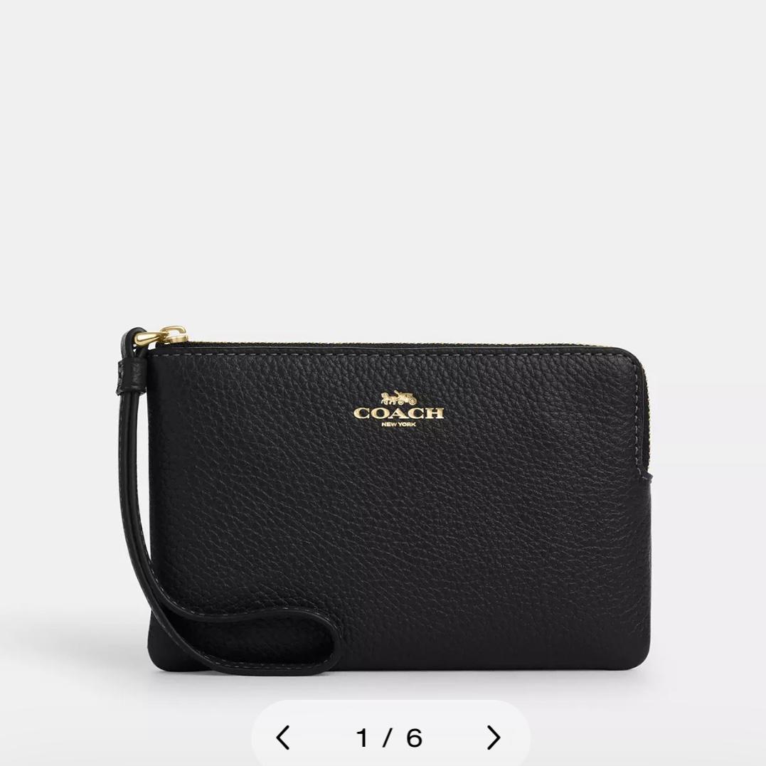 Coach Corner Zip Wristlet