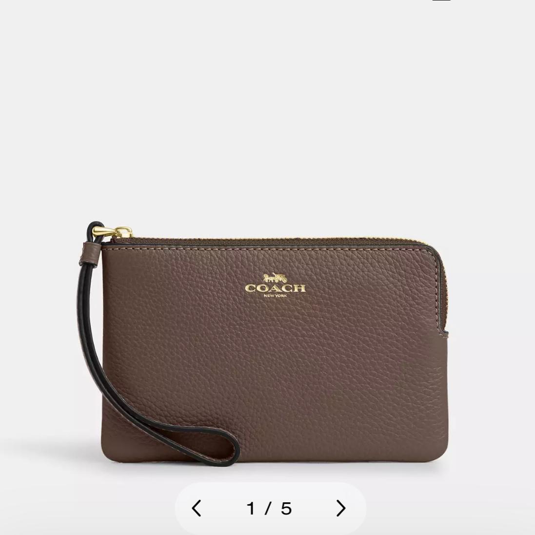 Coach Corner Zip Wristlet