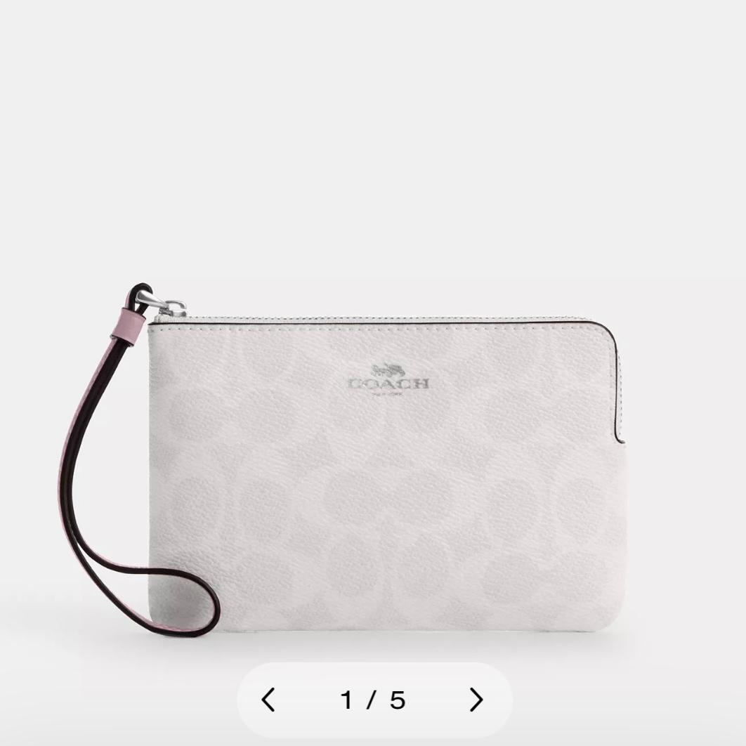 Coach Corner Zip Wristlet