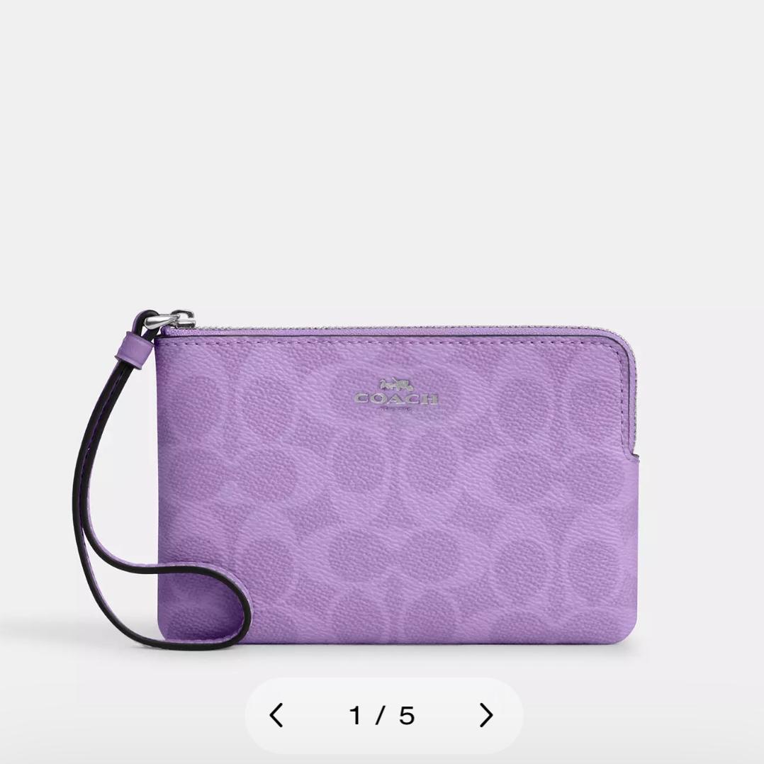 Coach Corner Zip Wristlet