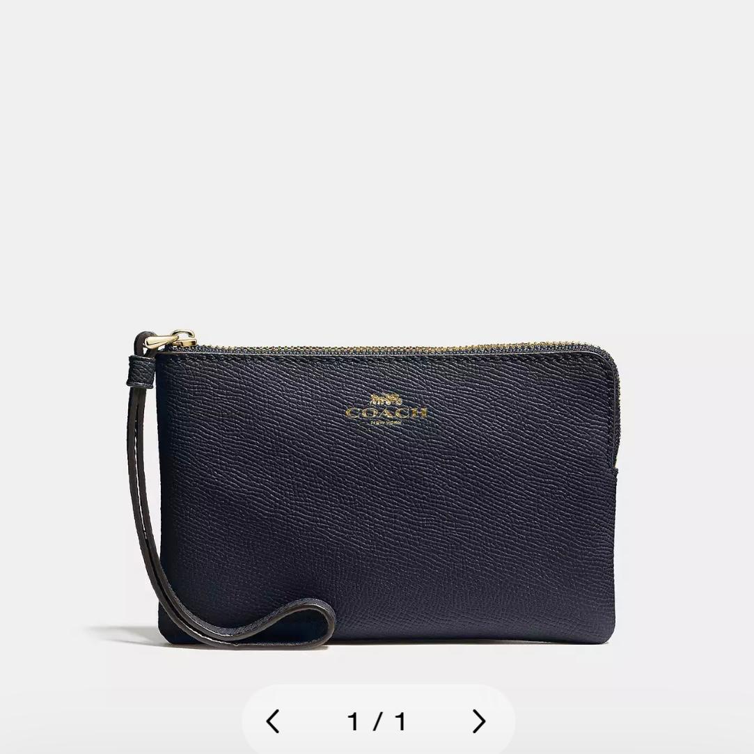 Coach Corner Zip Wristlet