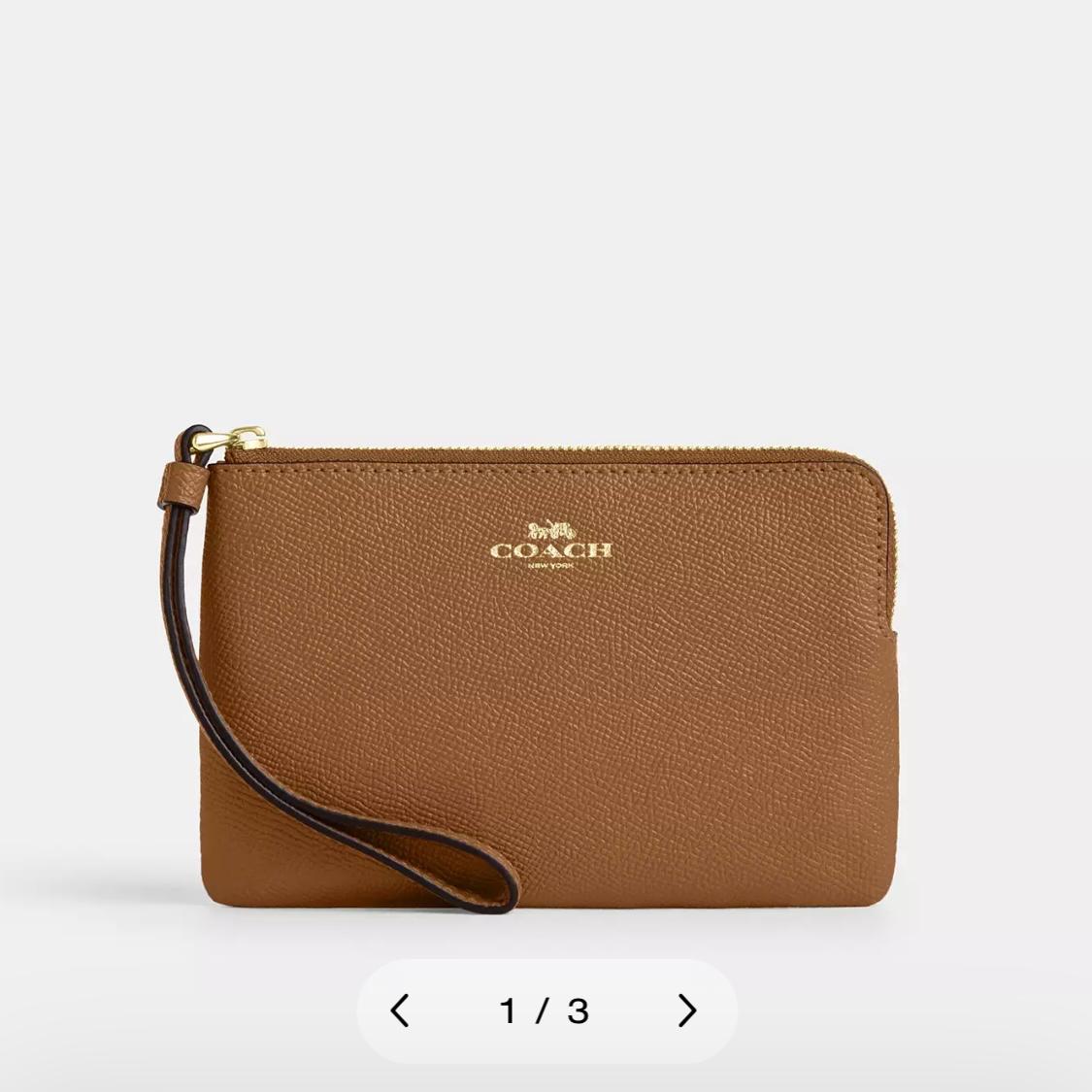 Coach Corner Zip Wristlet