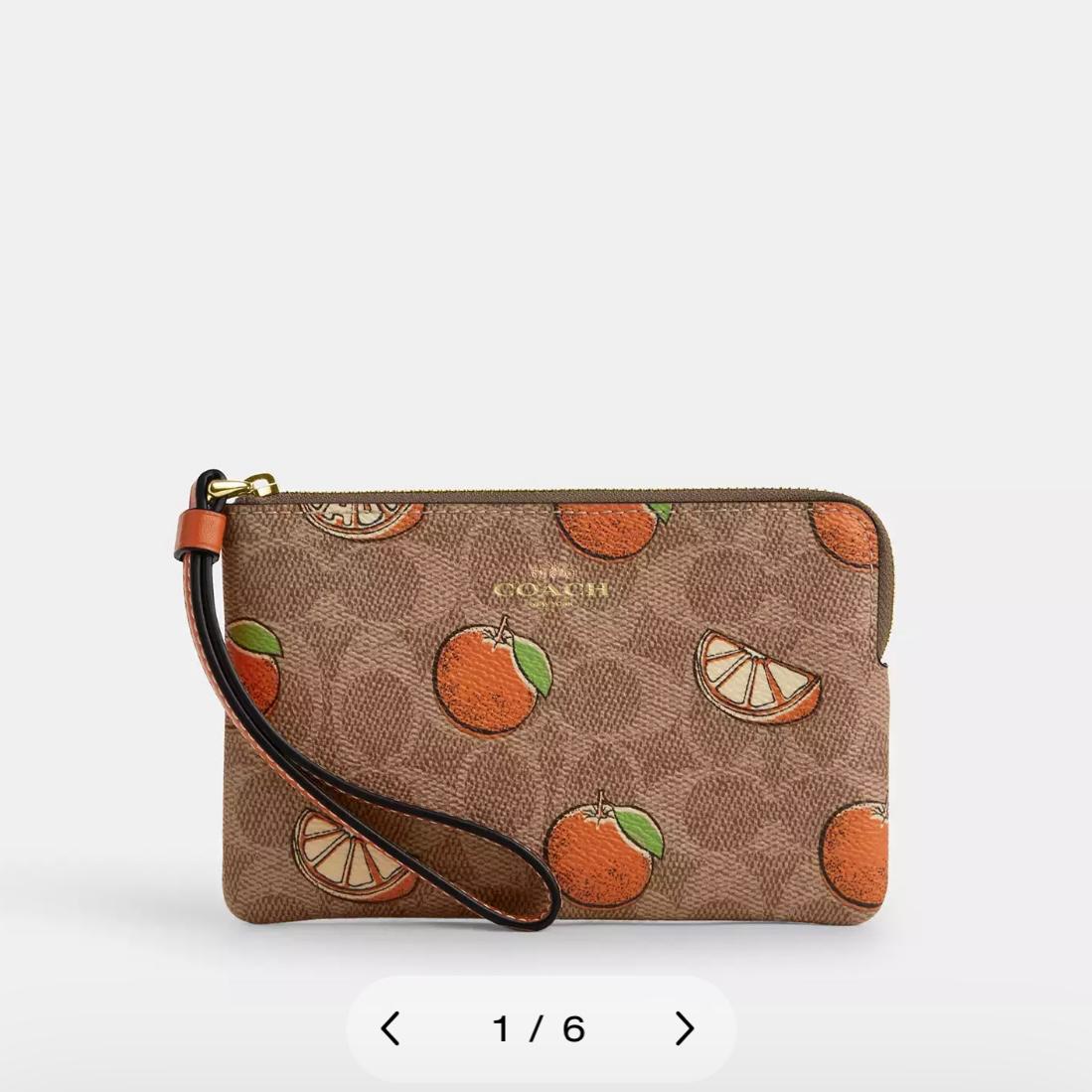 Coach Corner Zip Wristlet