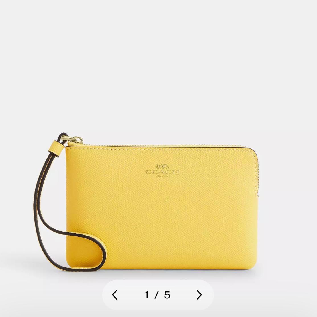 Coach Corner Zip Wristlet