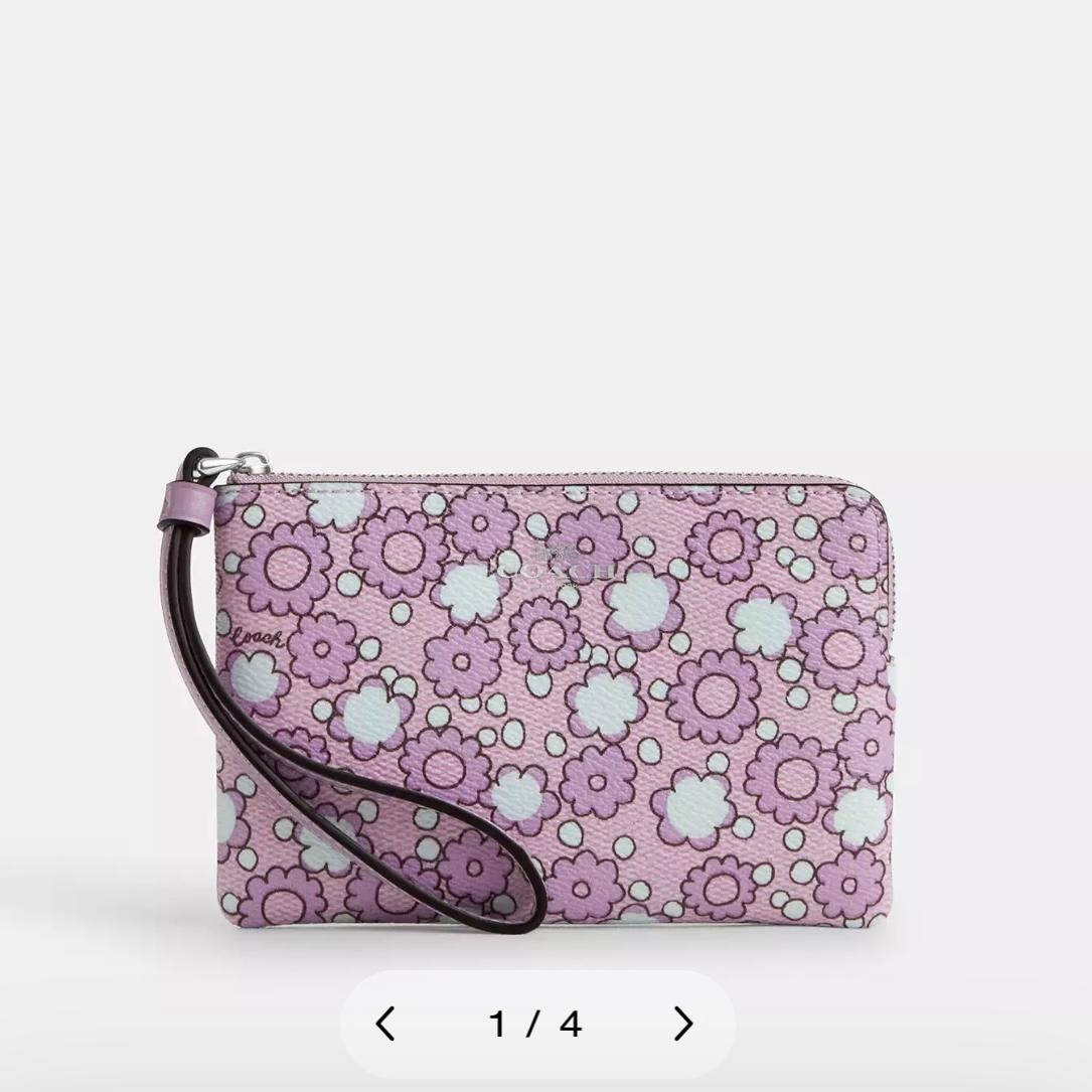Coach Corner Zip Wristlet