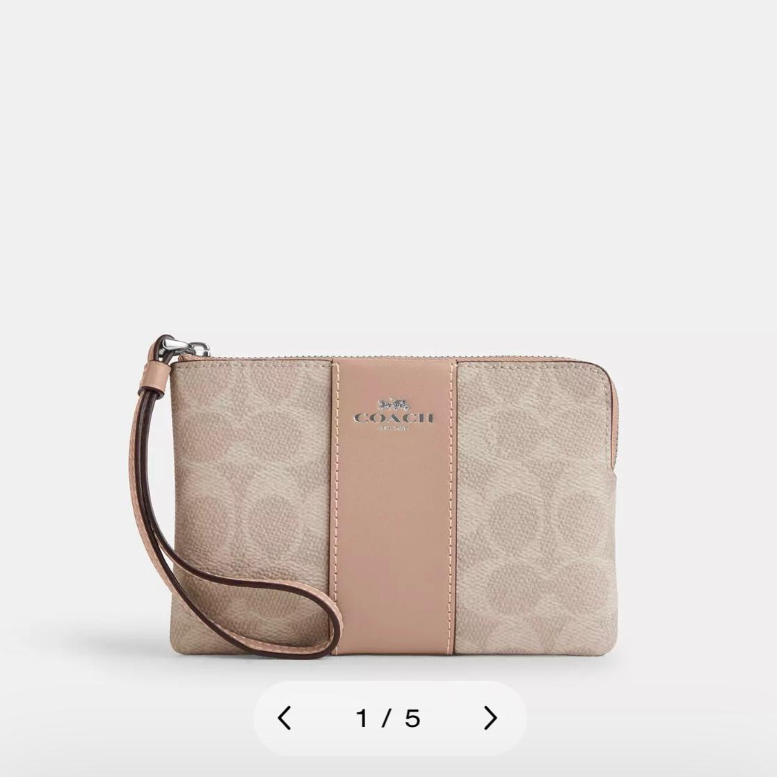 Coach Corner Zip Wristlet