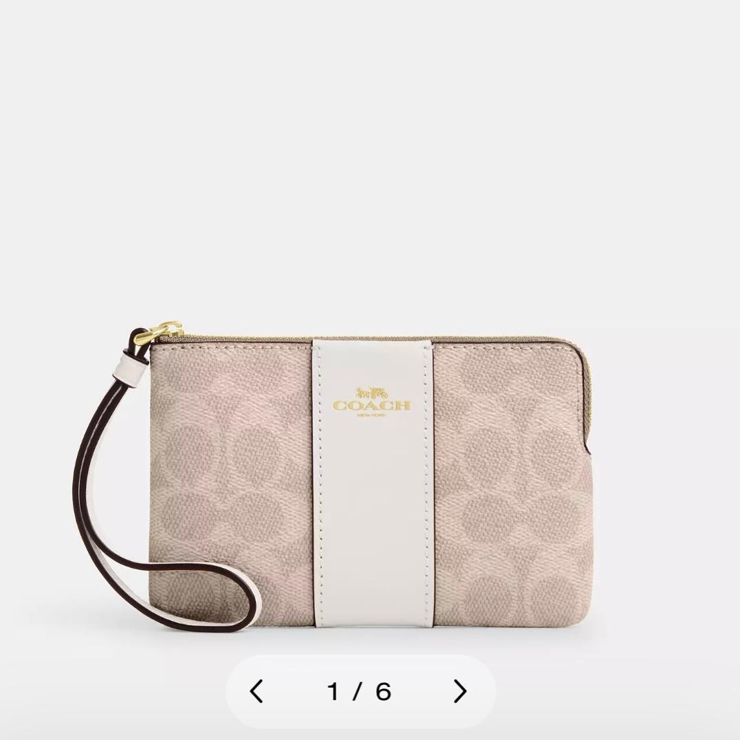 Coach Corner Zip Wristlet
