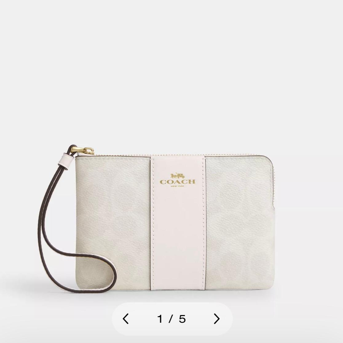 Coach Corner Zip Wristlet
