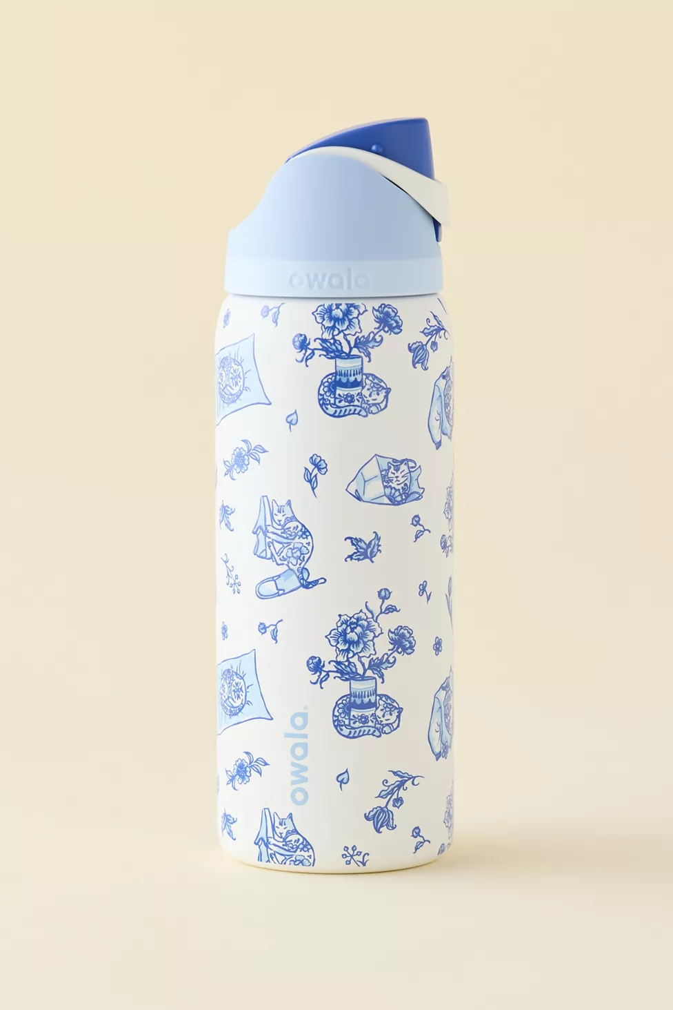 Owala UO Exclusive Delft Cat Print FreeSip 32 oz