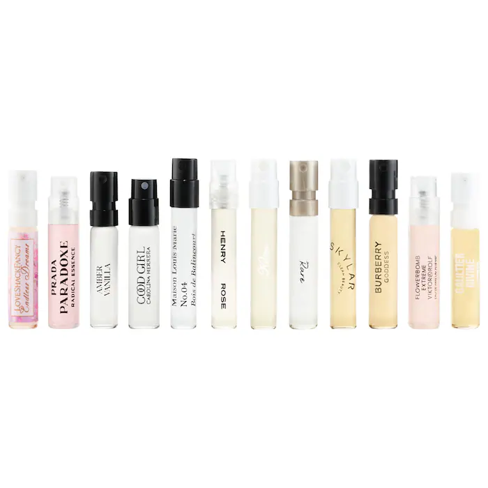 Perfume Sampler Set with Floral & Vanilla Perfumes