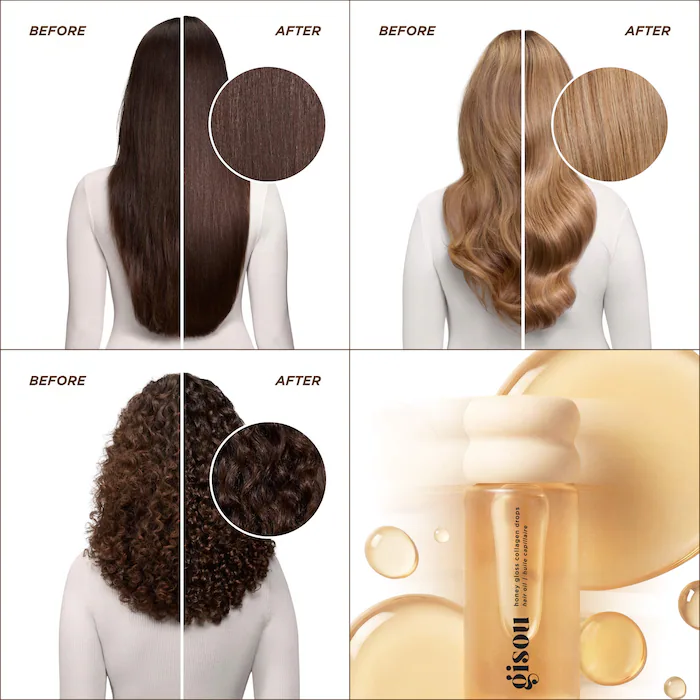 Honey Gloss Collagen Drops Hair Oil for Fine to Medium Hair