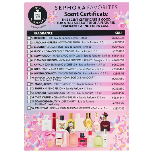 Flirty Trending Scents Perfume Sampler Set w/ Redeemable Voucher