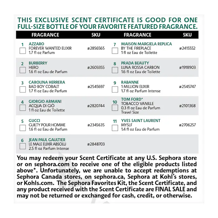 The Essential Men's Fragrance Cologne Sampler Set w/ Redeemable Voucher