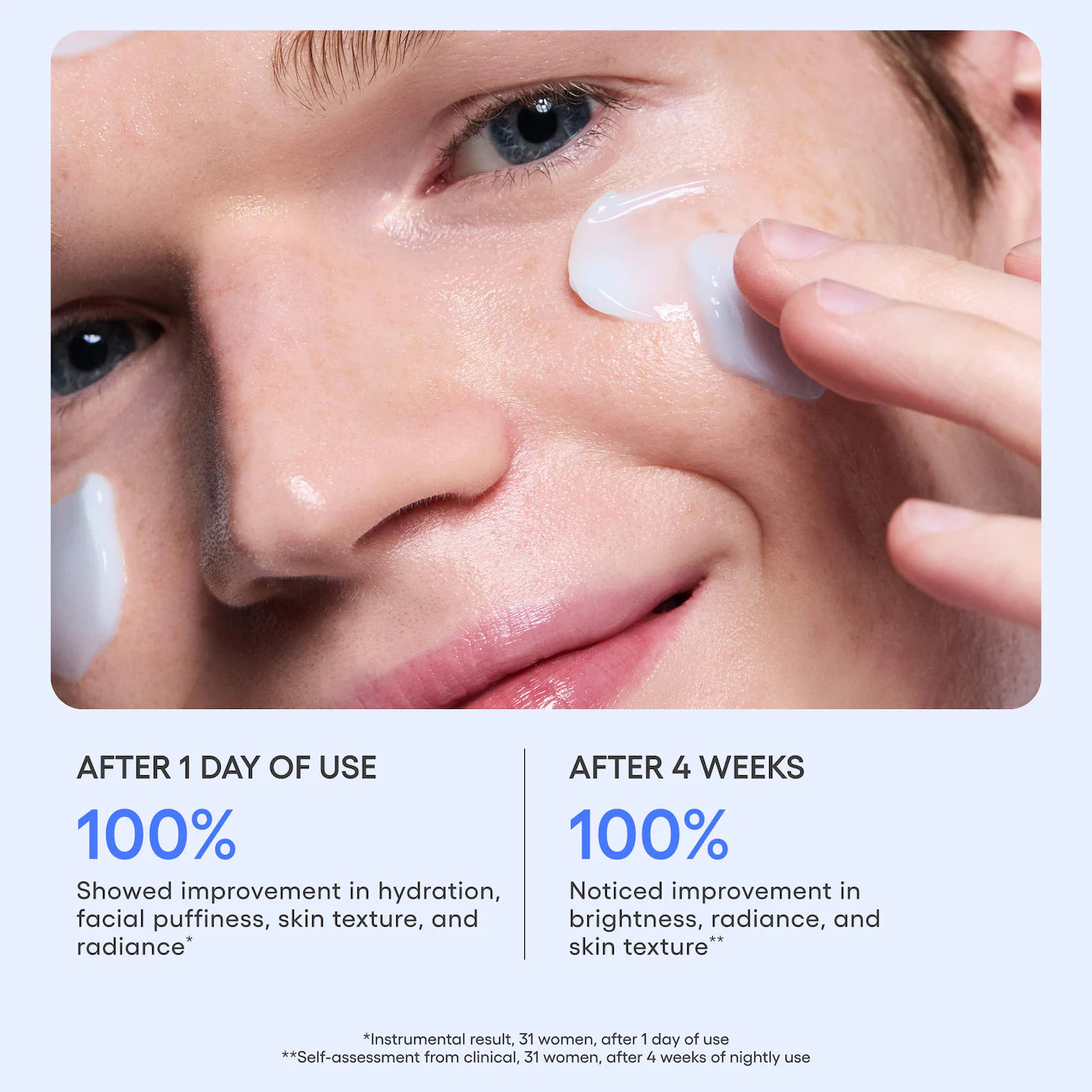 Water Sleeping Mask for Moisture Barrier Support with Niacinamide & Squalane
