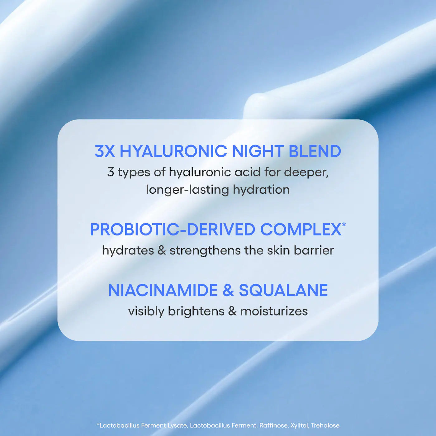 Water Sleeping Mask for Moisture Barrier Support with Niacinamide & Squalane